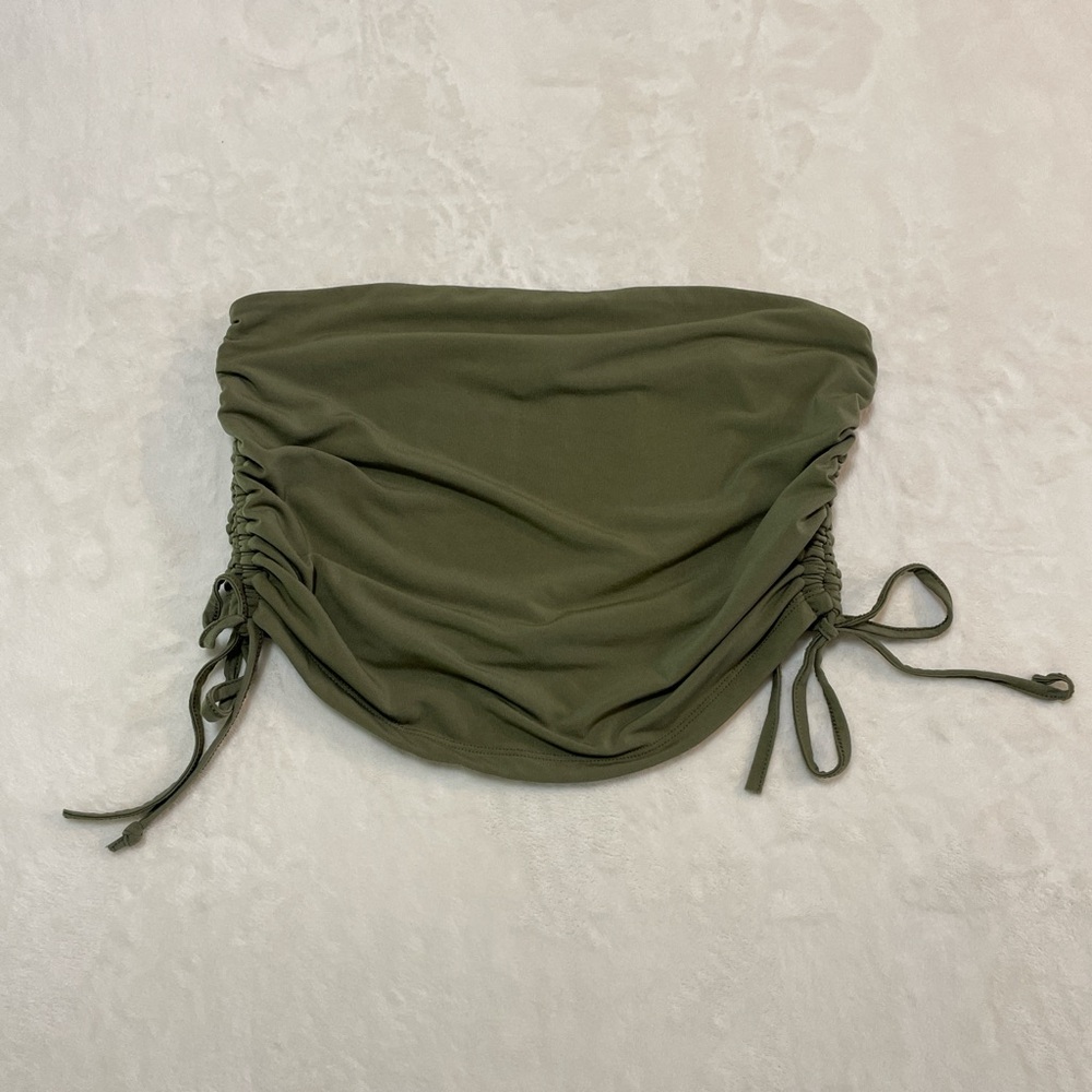 Rue21 Olive Green Ruched Crop Top